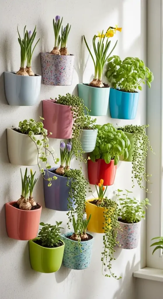 collection-of-colorful-wall-mounted-pots