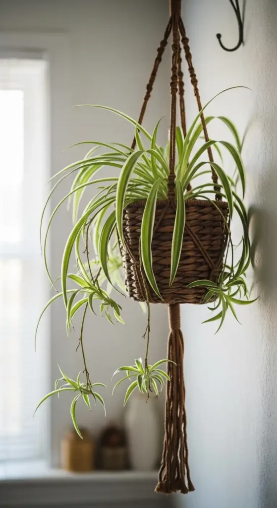 spider-plants-in-hanging-baskets