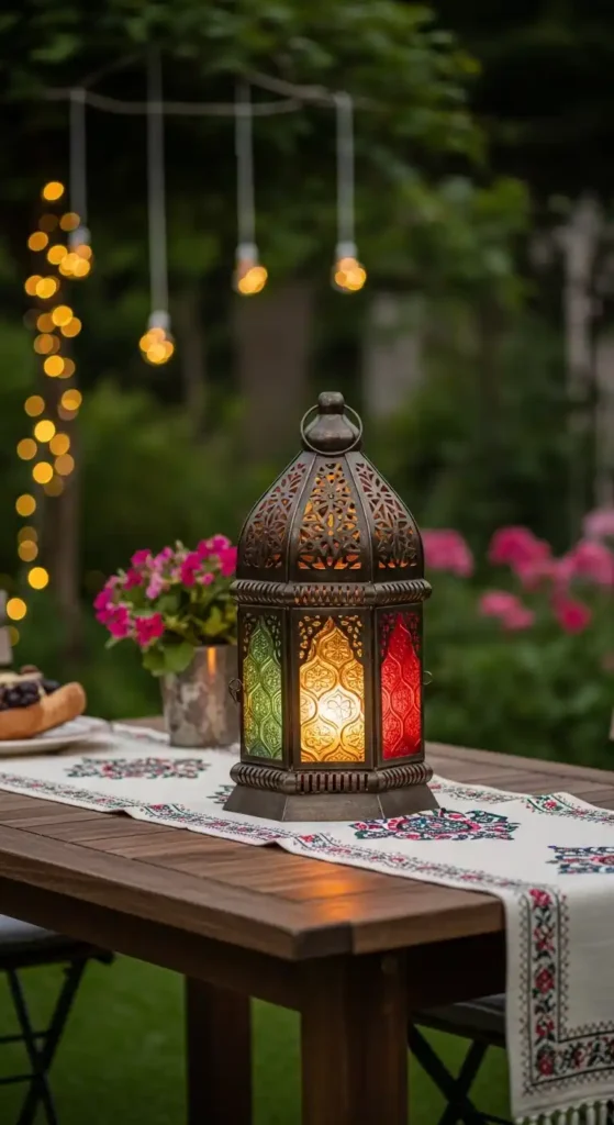 lantern-centerpiece-on-garden-table