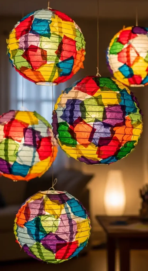 lanterns-using-colored-tissue-paper