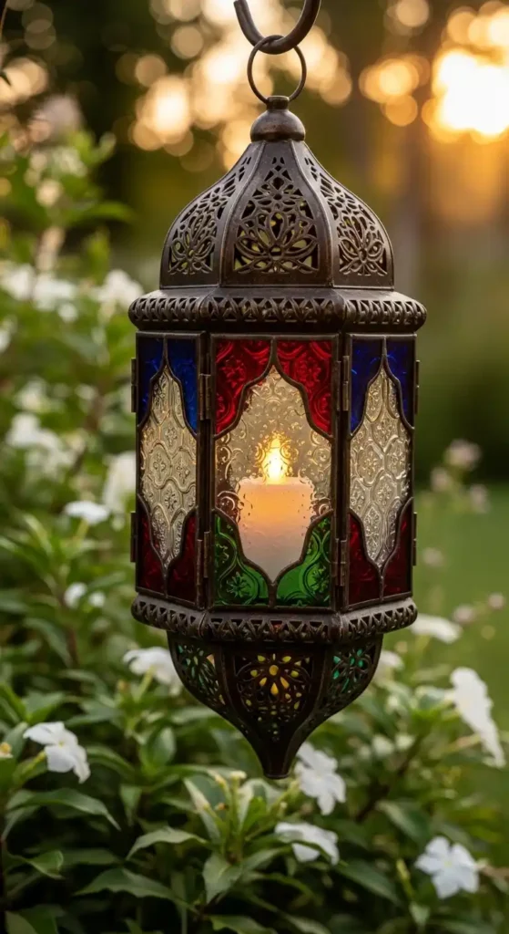 lanterns-with-colored-glass-panels