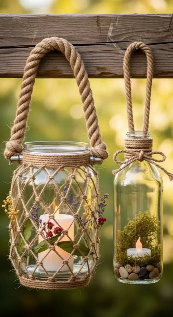 rustic-rope-handle-lanterns