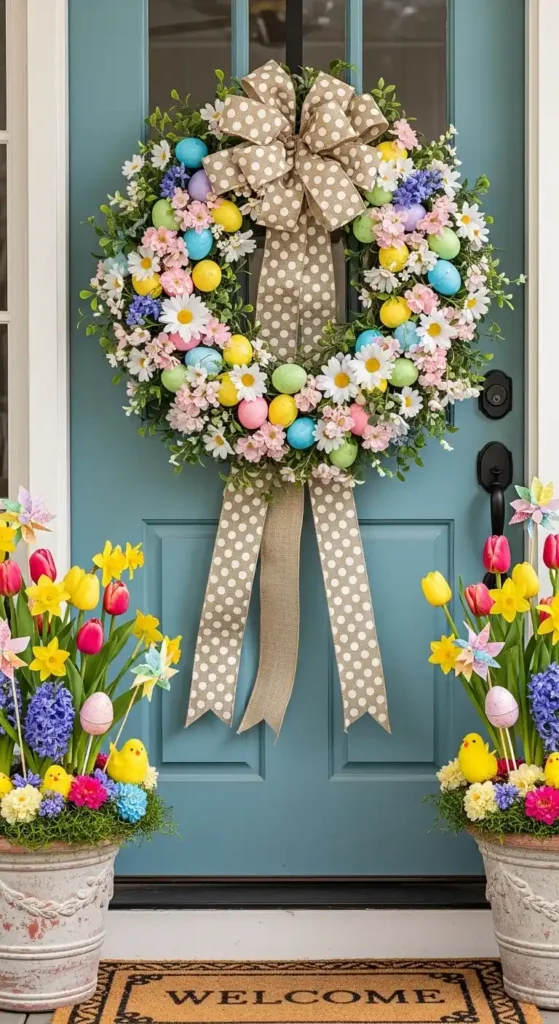 festive-easter-wreaths-for-front-door