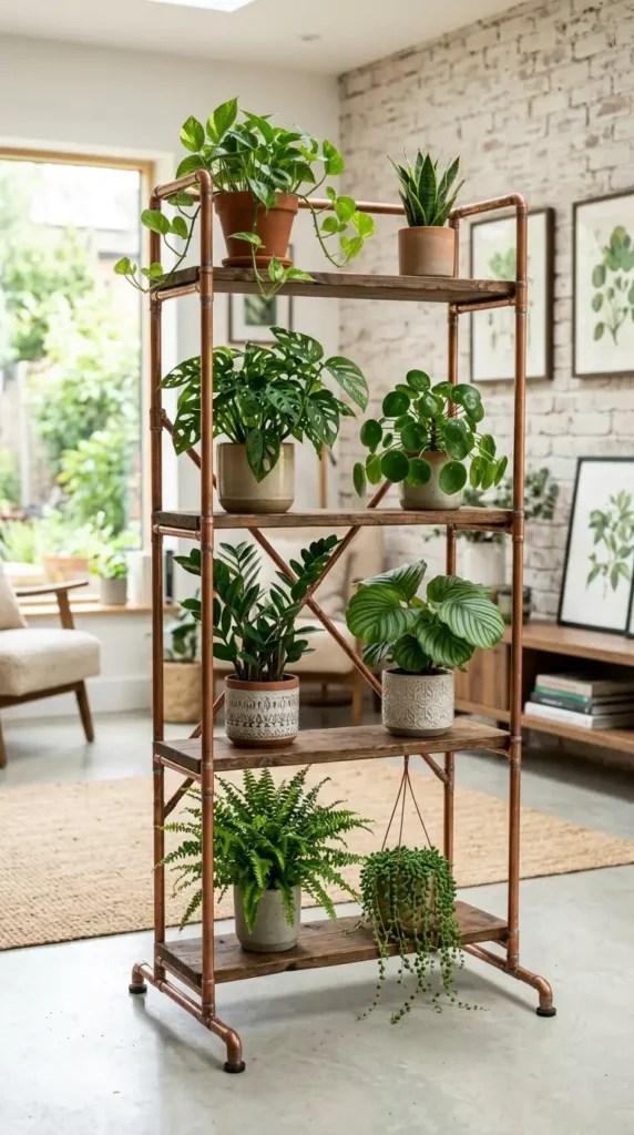 Copper-Pipe-Industrial-Plant-Stand