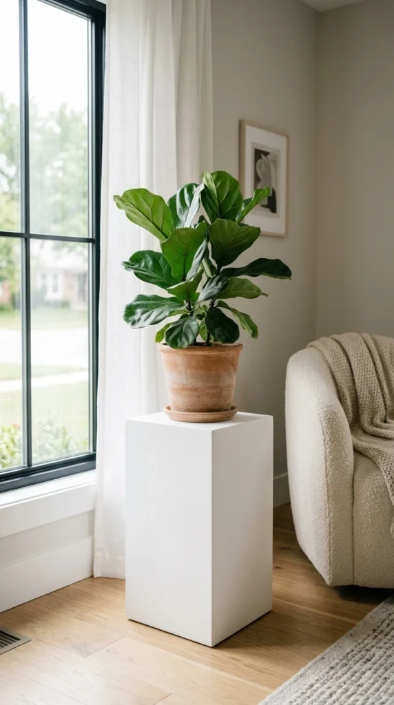 Minimalist-White-Square-Pedestal-Stand