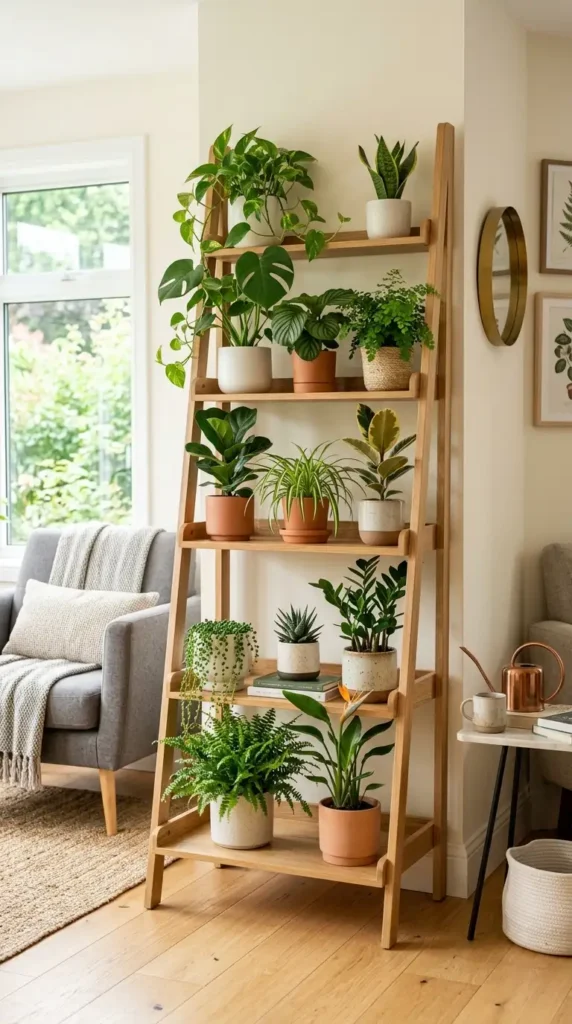 Tiered-Ladder-Plant-Stand