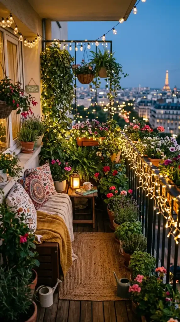 balcony-garden-with-fairy-lights