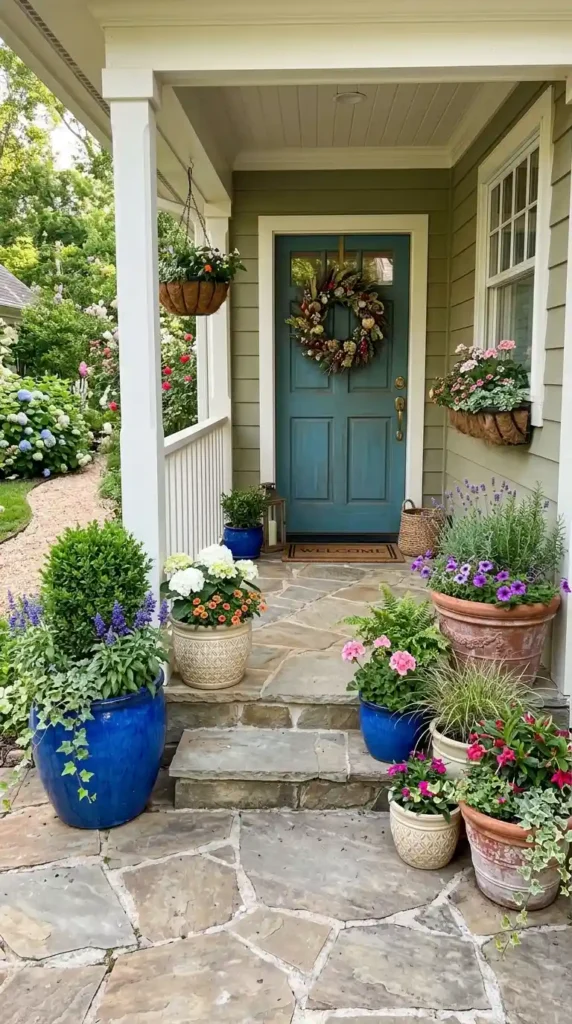 color-coordinated-flower-pots