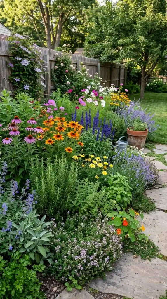 combine-herbs-with-summer-flowers