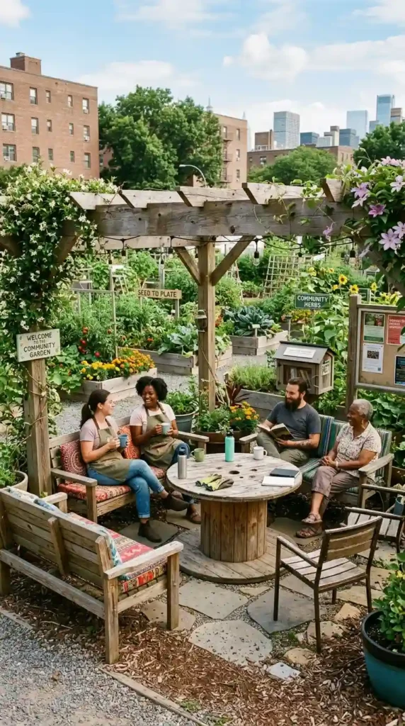 community-garden-seating-areas