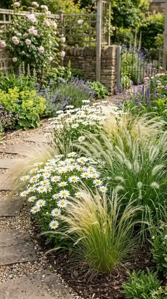 daisy-and-ornamental-grass-combination