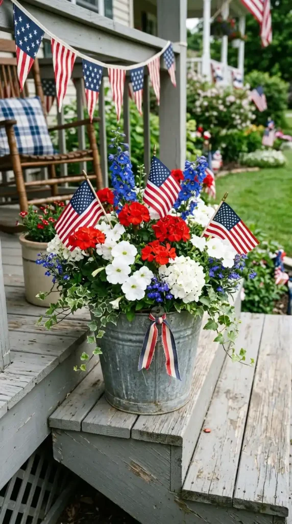 galvanized-bucket-flower-display