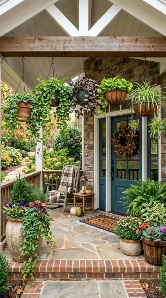 hanging-pots-with-trailing-greenery