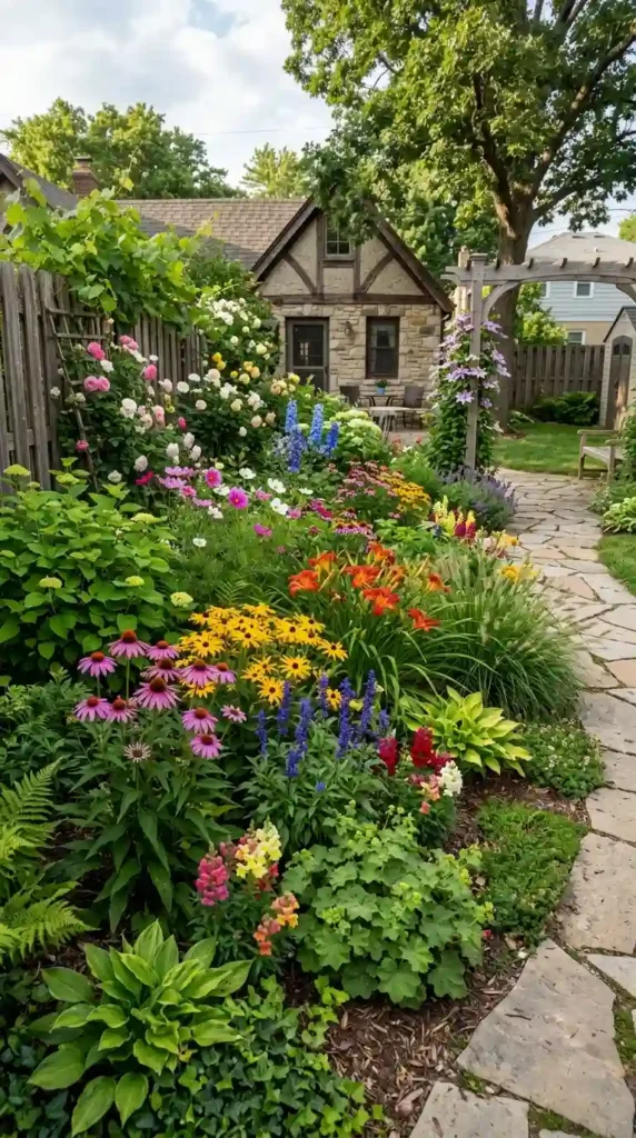 mix-flowers-with-green-foliage-plants