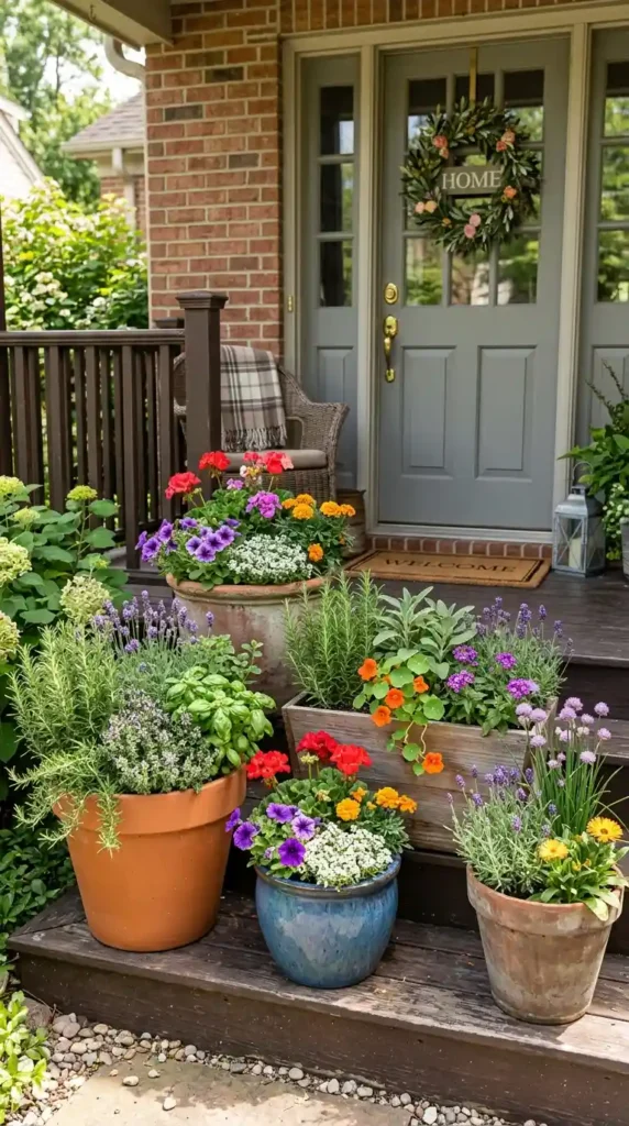 mixed-herb-and-flower-pots