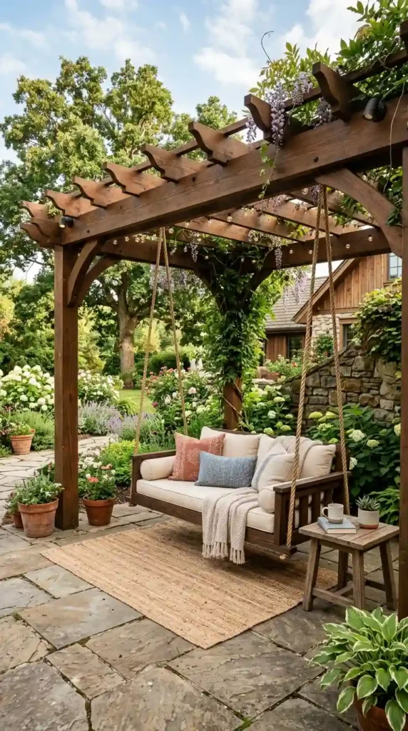 pergola-with-swing-seating