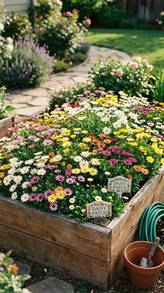 raised-garden-bed-filled-with-colorful-daisies