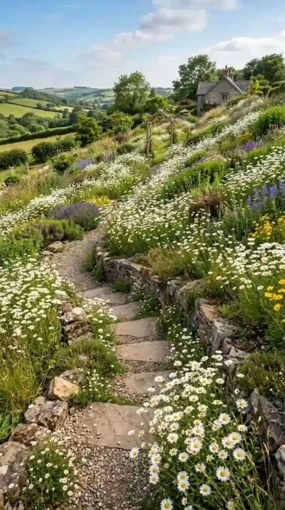 slope-or-hillside-planting-with-spreading-daisies