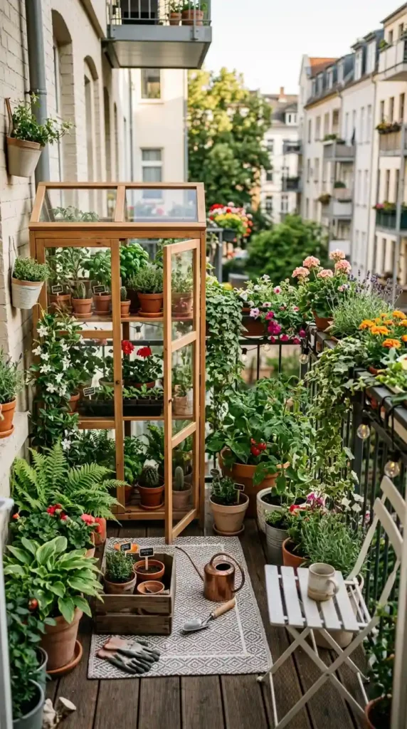small-balcony-greenhouse-setup