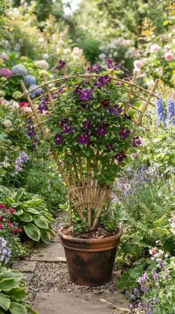 bamboo-fan-trellis-for-decorative-plants