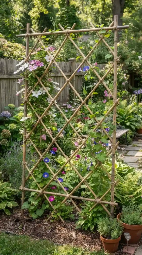 bamboo-grid-trellis-pattern