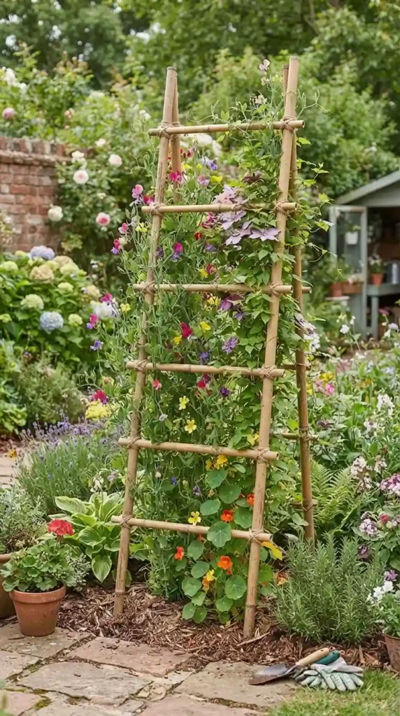 bamboo-ladder-trellis-design