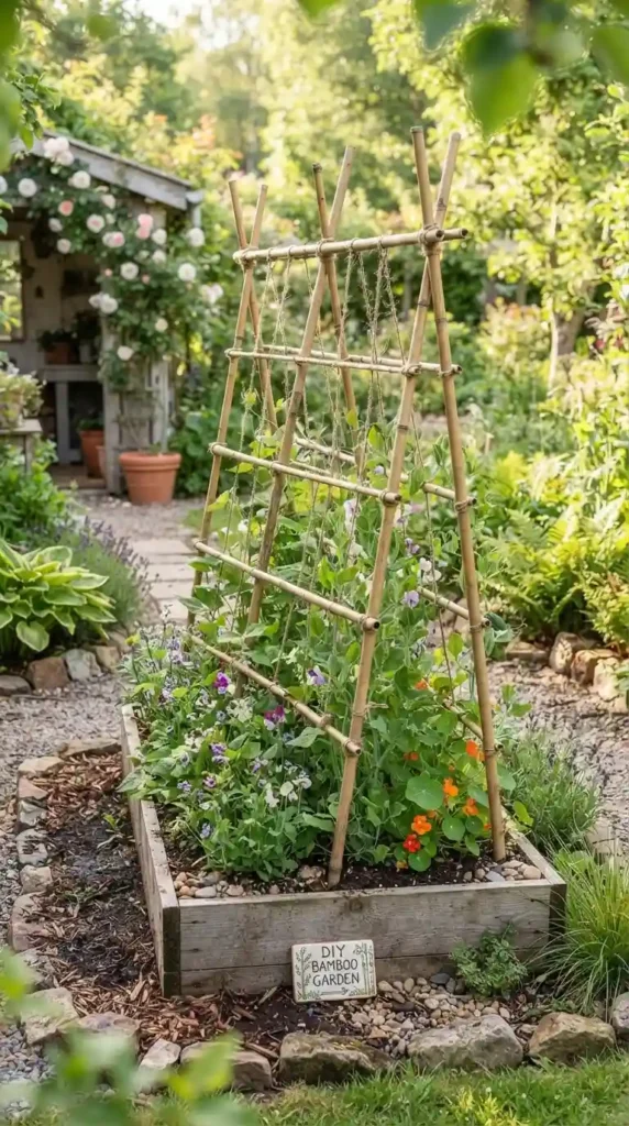 bamboo-raised-bed-trellis