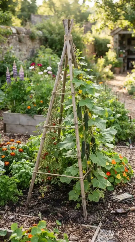 bamboo-tripod-trellis-for-vegetables