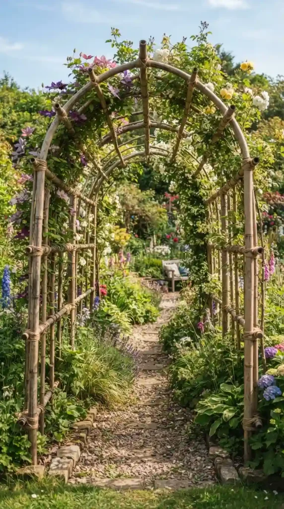 bamboo-tunnel-trellis-walkway