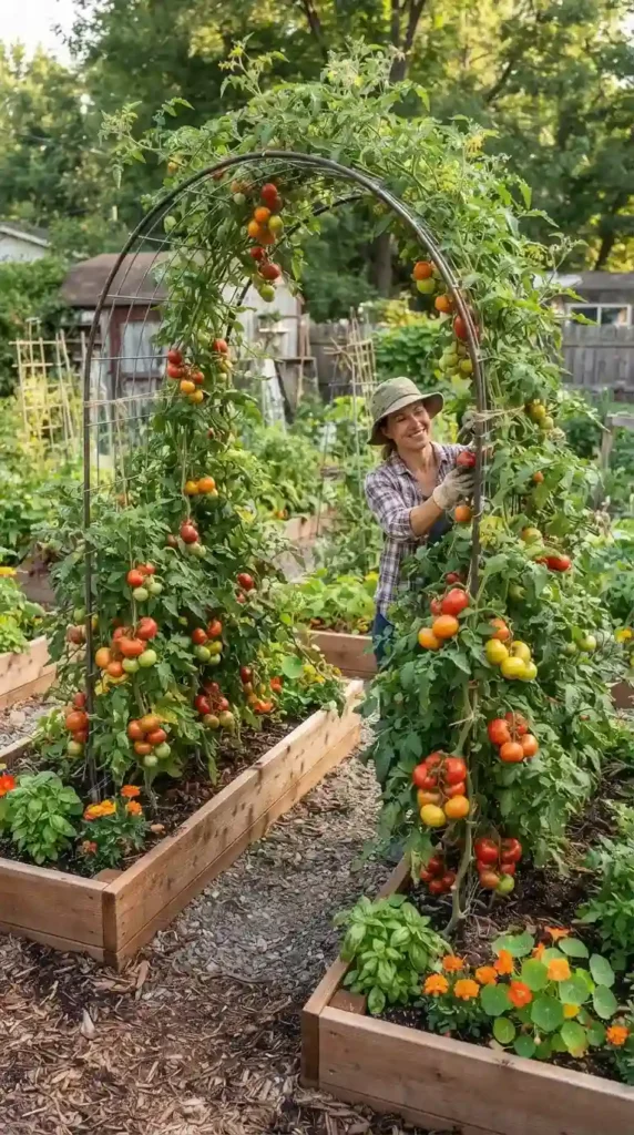garden-arch-tomato-trellis