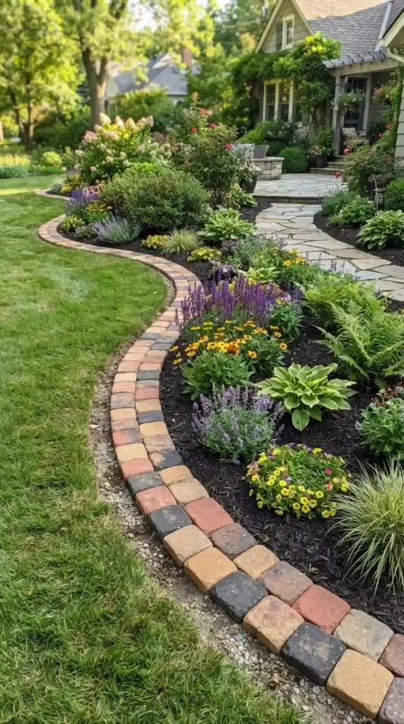 mixed-color-paver-edging