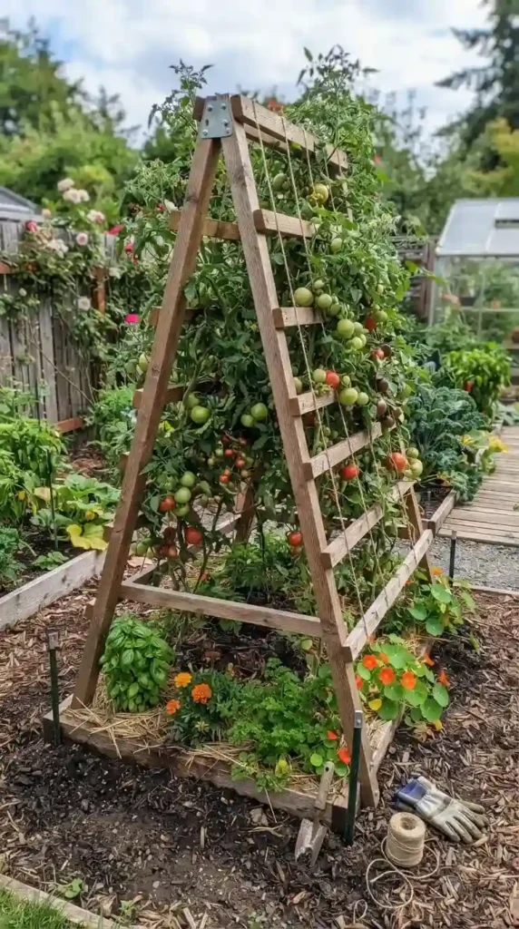 wooden-a-frame-tomato-trellis